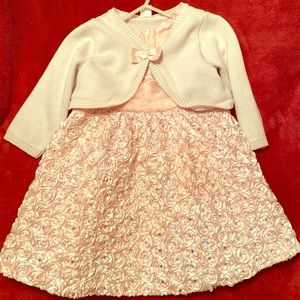 Pink Princess Little Girl Dress. Great for Easter